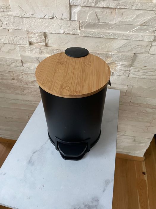 Kosz na śmieci Relaxdays Kosz na śmieci łazienkowy 3 l czarny