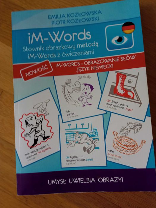 Słownik obrazkowy z ćwiczeniami metodą im-words język niemiecki a1.