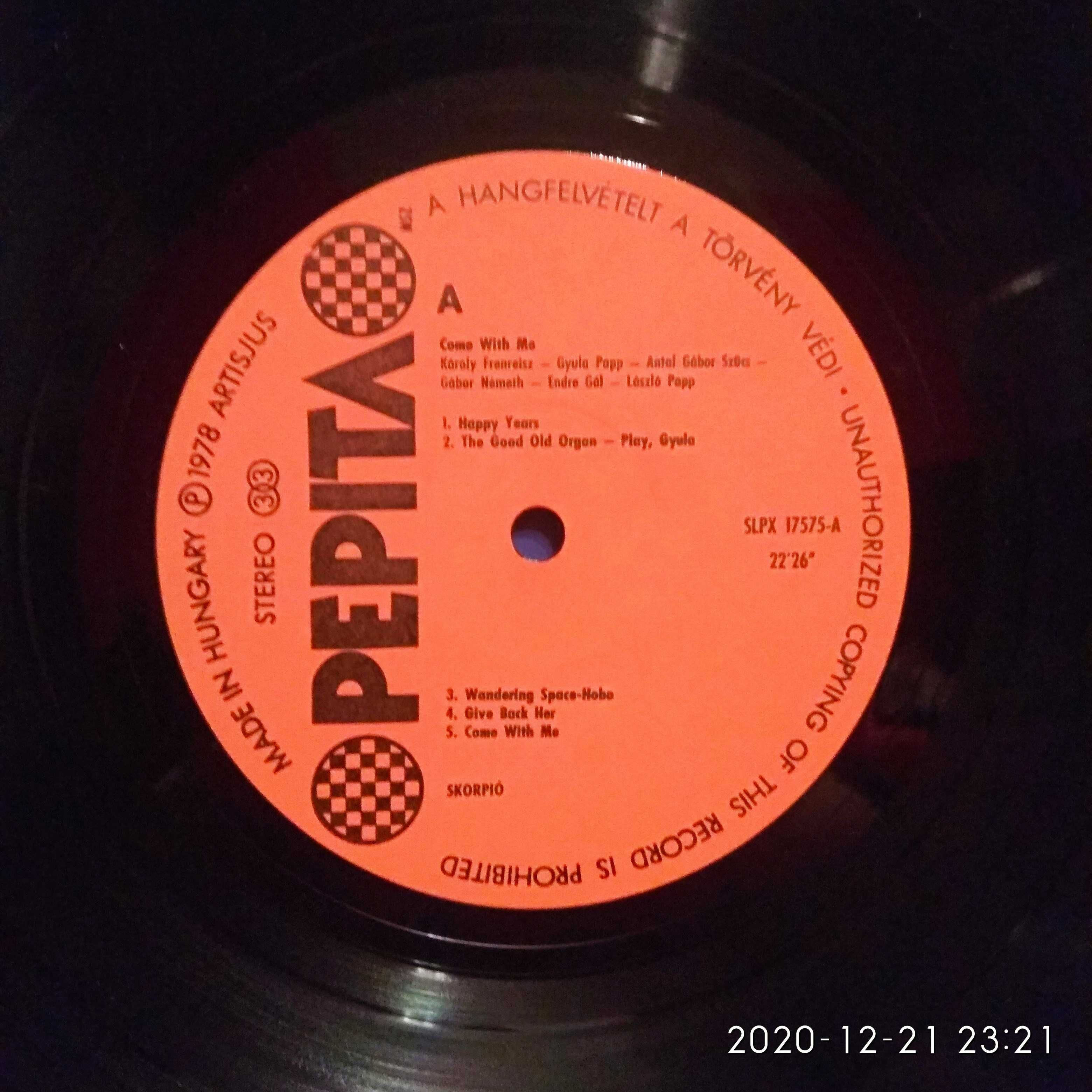 SKORPIO - GYERE VELEM!  Export Version 1978  Prog Rock  ЕХ+/ЕХ+