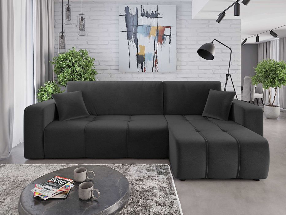 naroznik sofa ALICE L funkcja spania pojemnik Kronos34 sprezyna falist