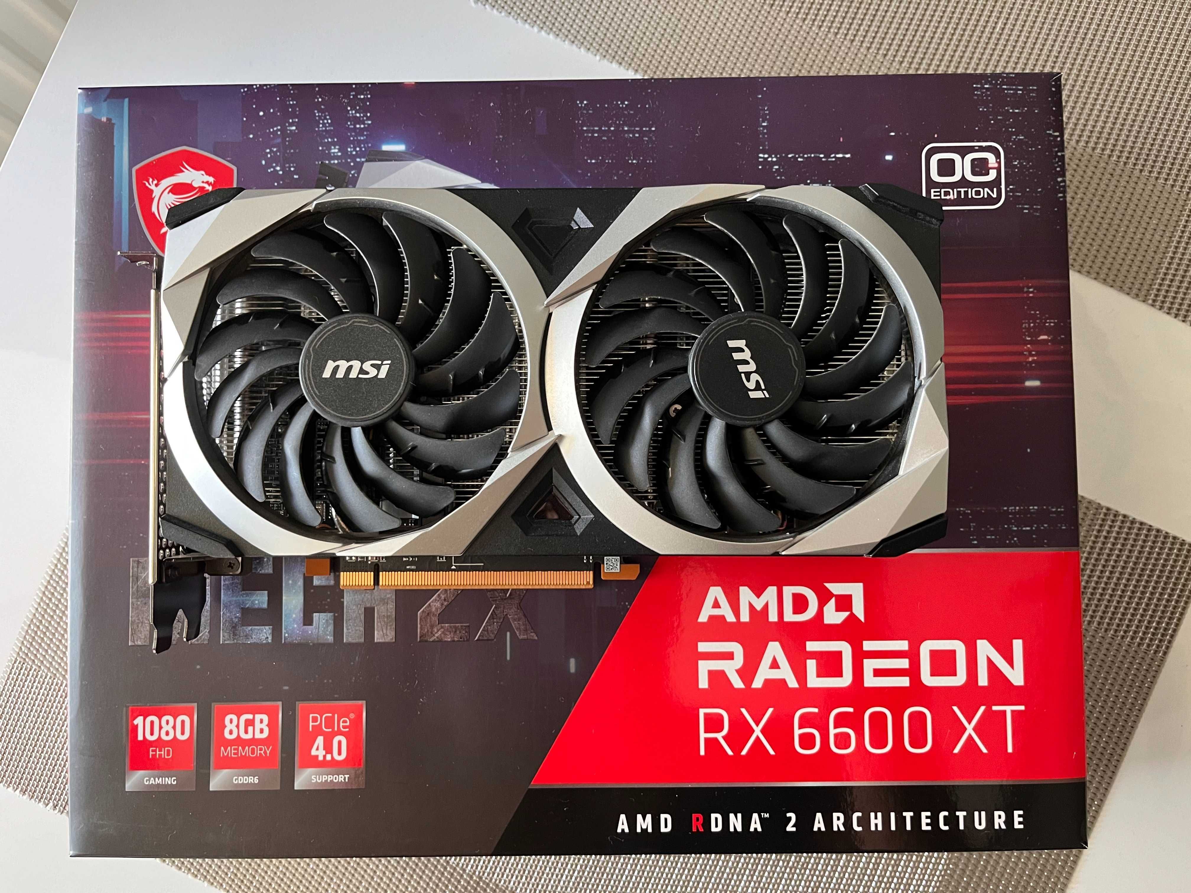 MSI Radeon RX 6600 XT MECH 2X OC 8GB GDDR6. Używana kilka miesięcy.