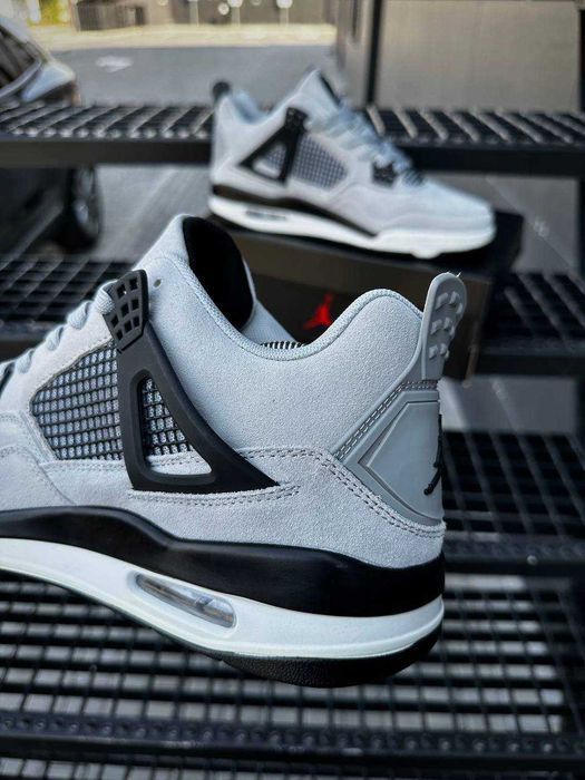 !SALE! Nike Air Jordan Retro 4 Light Grey Black 41 42 43 44 45 46