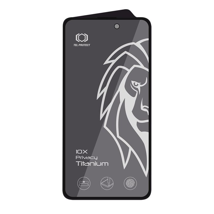 Hartowane szkło Tel Protect 10X Privacy Titanium do Iphone 16 Pro Max