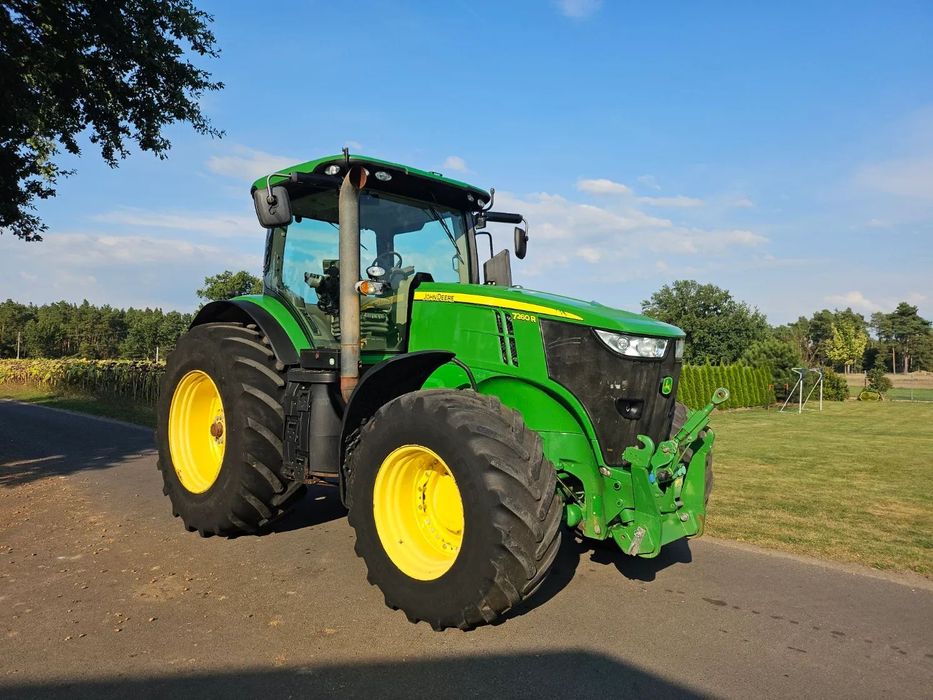 John Deere 7260R  Oryginał  PNEUMATYKA AUTOPOWER nie malowany Nawigacja 5500h silnik 9L