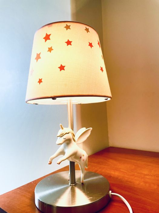 Candeeiro de mesinha de cabeceira, estrelas - rosa