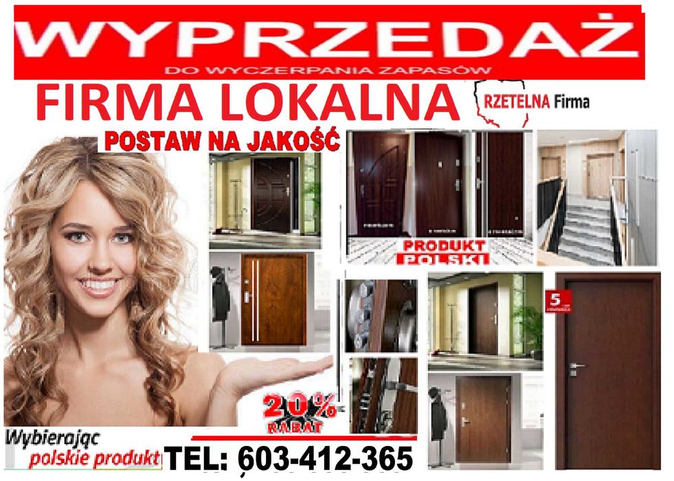 Drzwi -POLSKIE wejściowe ZEWNĘTRZNE -wewnętrzne z montażem akustyczne