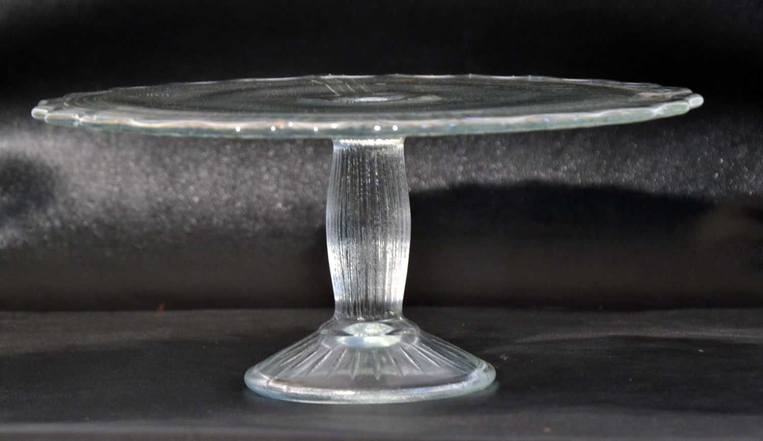 Patera szklana kryształowa duża tortownica SHG Ząbkowice bardzo ładna