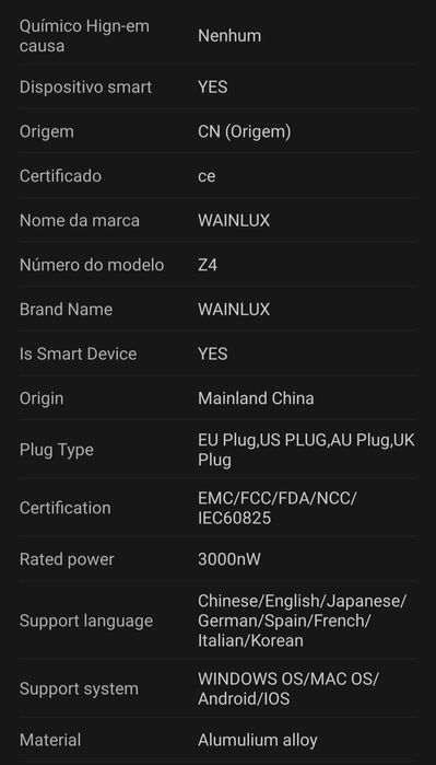 Gravadora laser wainlux z4