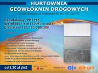 Geowłóknina drogowa Gram 120,150,200,300 ceny hurtowe z transportem