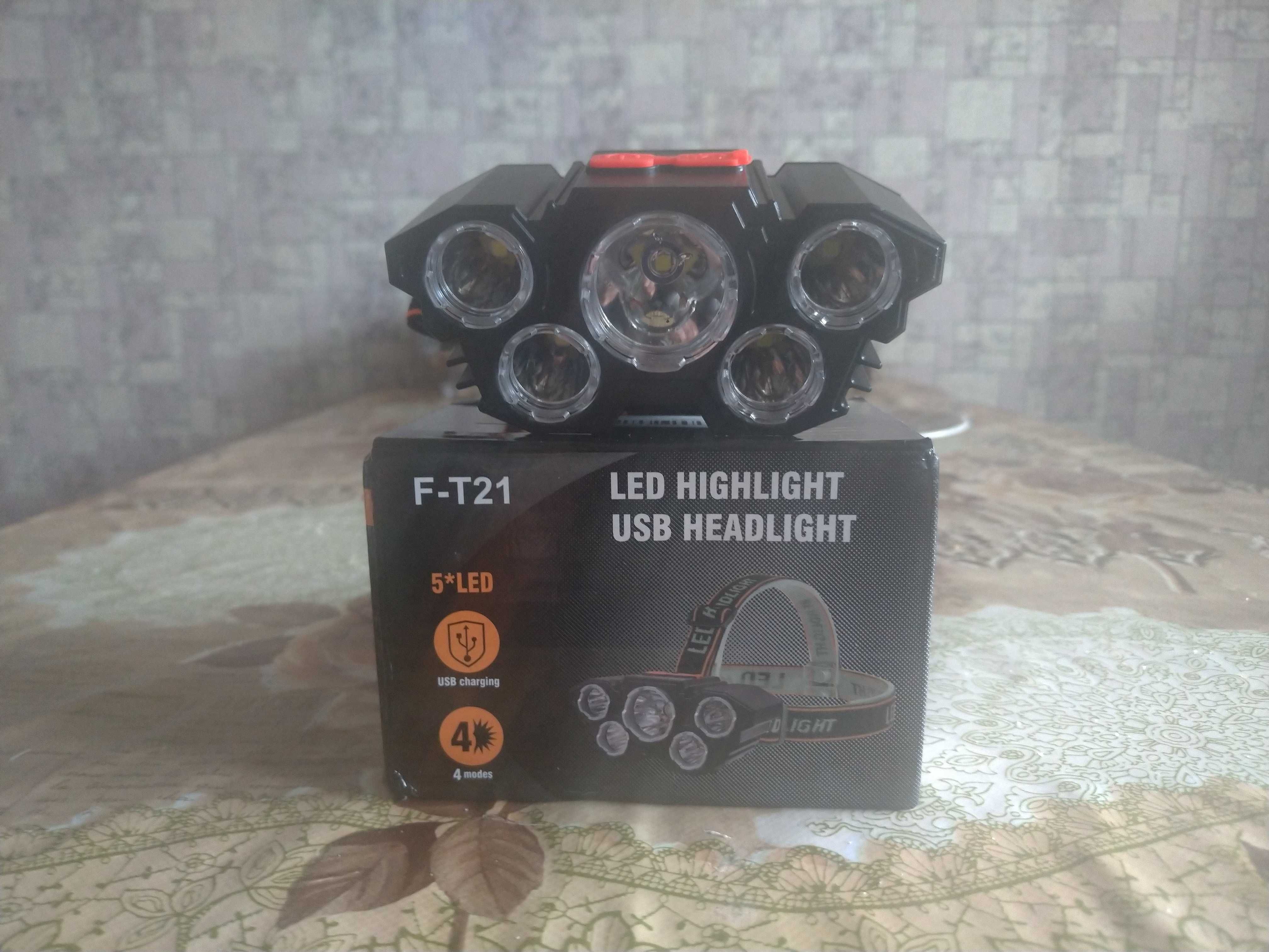 LED фонарик ліхтарик налобний