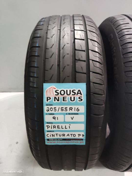 2 pneus semi novos 205-55r16 pirelli - oferta dos portes 90 euros