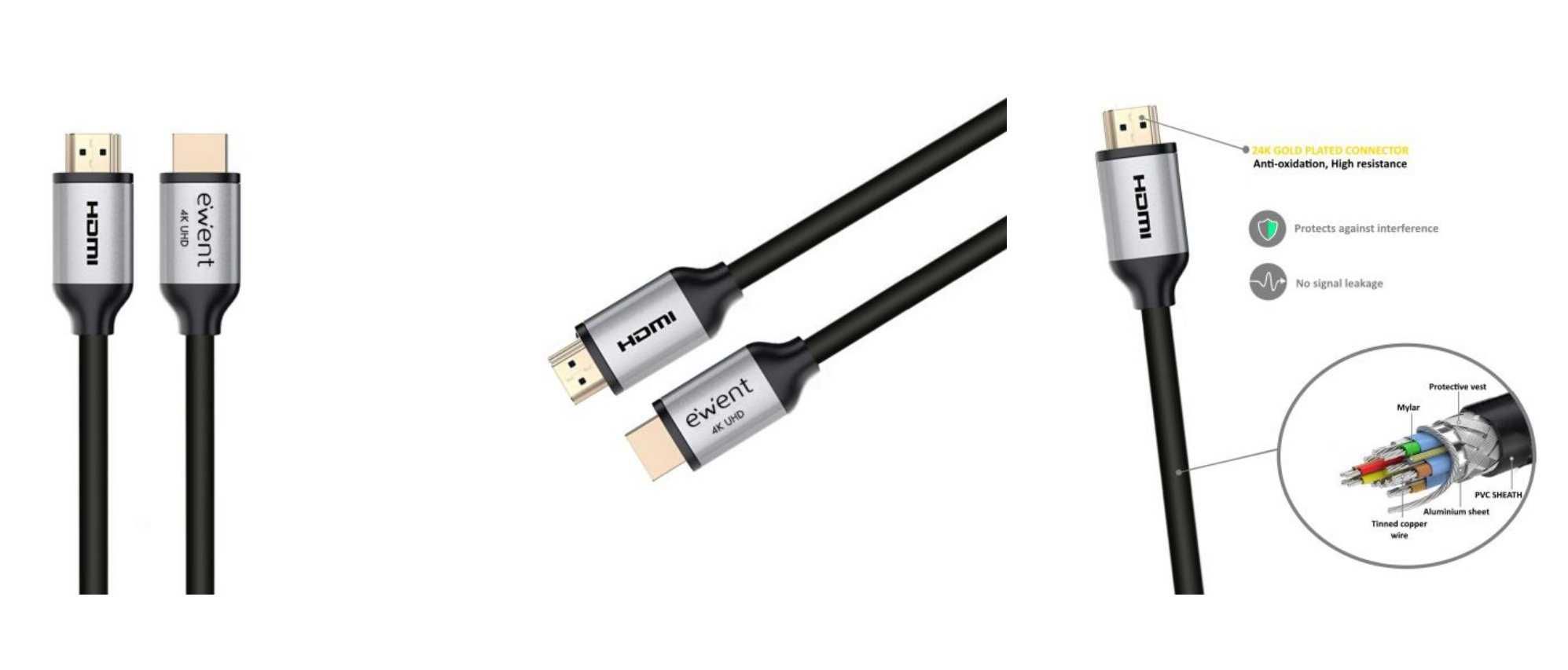 Cabos HDMI de excelente qualidade. Novos!