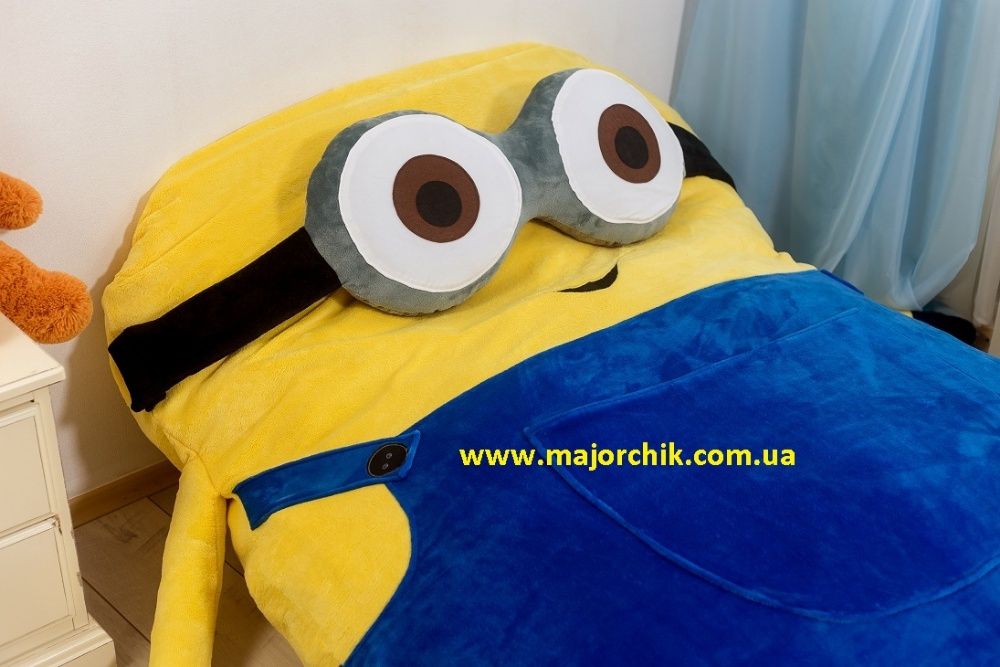 Дитяче ліжко матрас м'яка іграшка Панда Лиса Сова Тоторо Миньйон Кітті