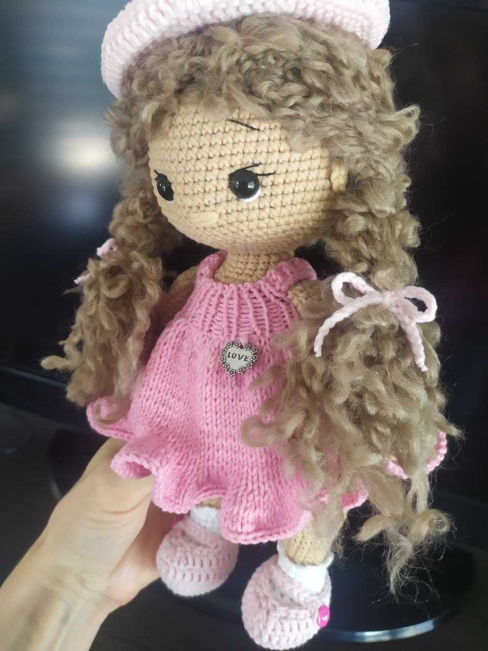 Lalka na szydełku, handmade, amigurumi, maskotka