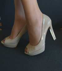 Sapatos Mango Bege