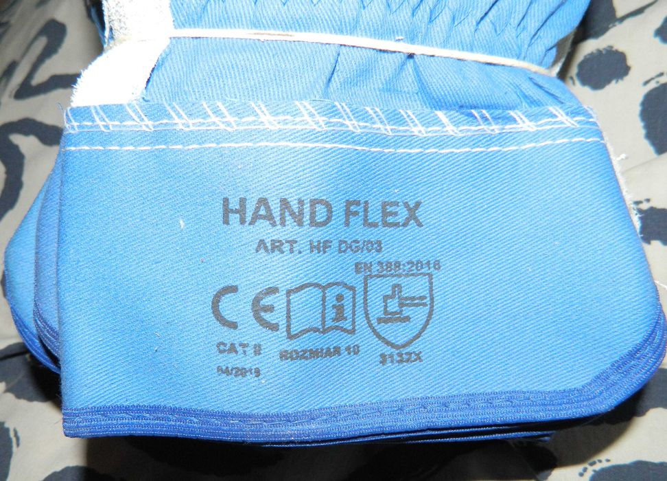 Rękawice wzmocnione skórzane rozmiar 10 hand flex