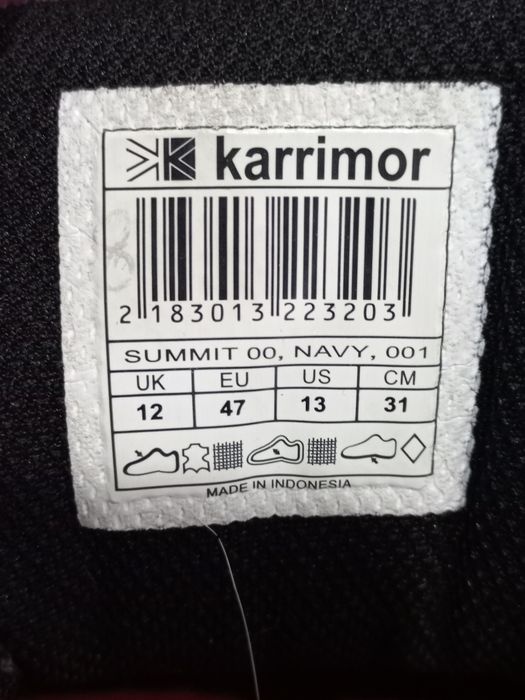 Кожаные трекинговые кроссовки Karrimor 47 размер
