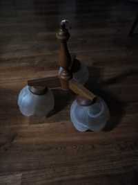 Lampa żyrandol drewniany retro