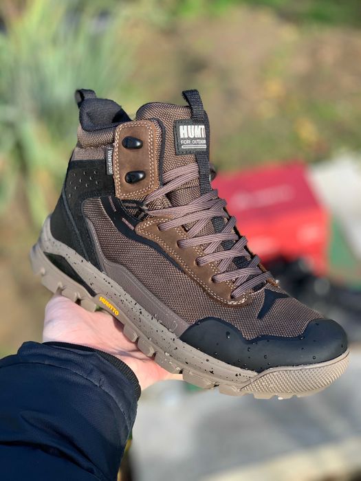 Зимові чоловічі черевики Humtto термо 41-46 коричневі водонепроникні