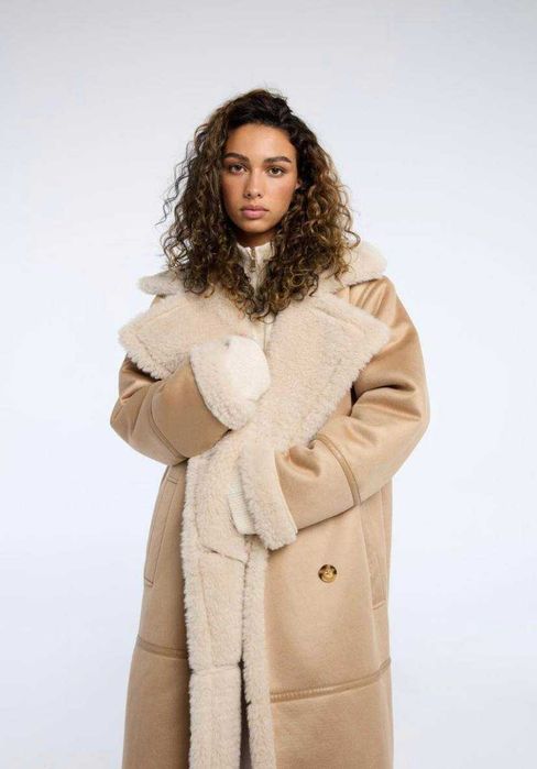 Куртка-дублянка xs / 34, беж, нова