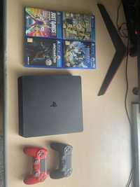 PS4 Slim 500GB + 2pady + 4gry