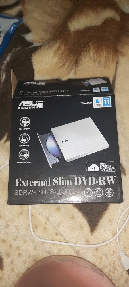 Napęd ASUS SDRW-08D2S-U Lite Biały | Odtwarzacz / Czytnik CD DVD