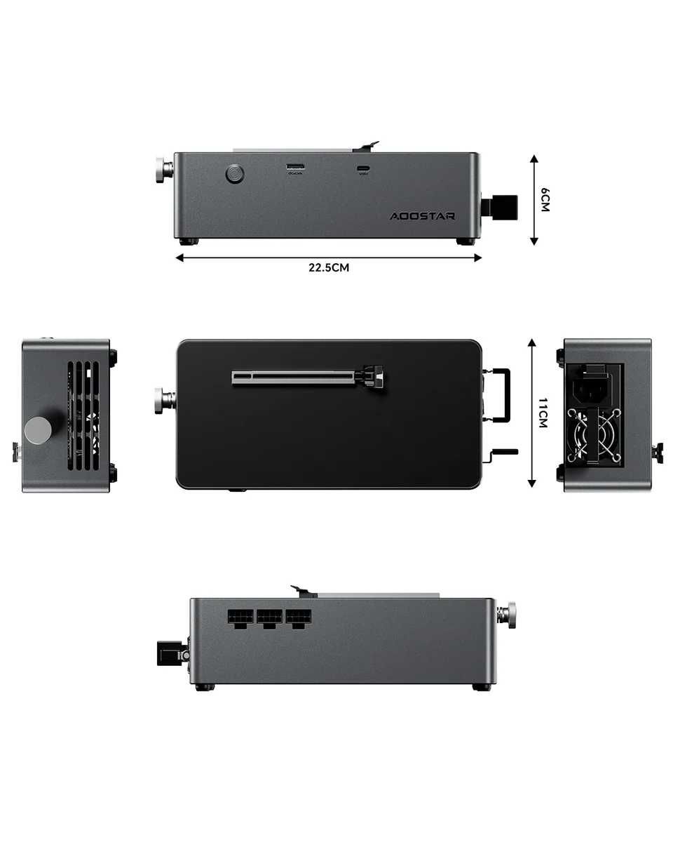 Графічна док-станція AOOSTAR AG02 - порти OCulink/USB4, 800W - нова!