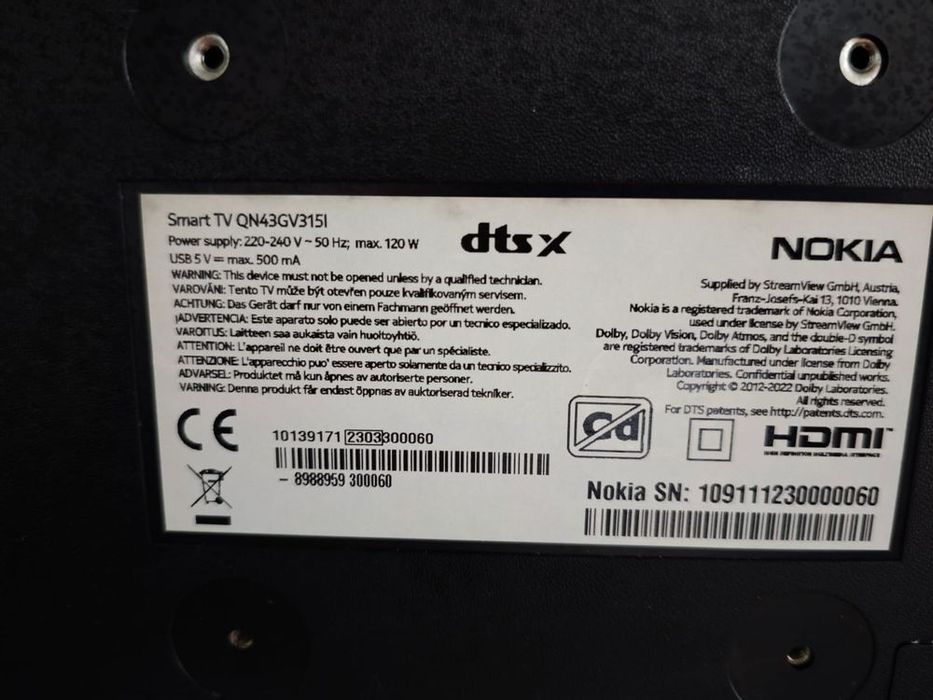 Телевізор Nokia QLED Smart TV 43" (108 см) 4K UHD .