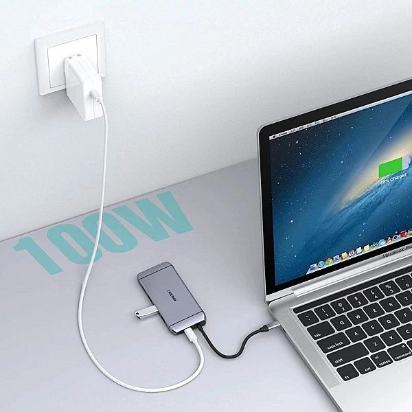 Choetech 9w1 wielofunkcyjny HUB USB Typ C - 3x USB 3.2 Gen 1 / czytnik