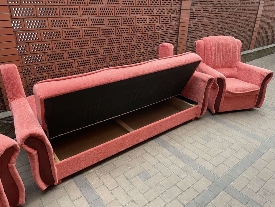 Комплект м'яких меблів "Президент": диван-ліжко + 2 крісла Західна Укр