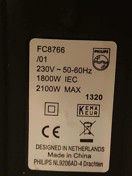 Odkurzacz Philips - bez workowy-2100 W