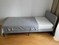 Ikea Single bed + mattress 90x200+cover+plaid
