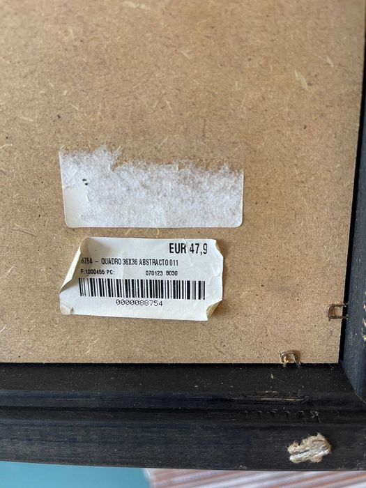 Quadro Abstrato em moldura de madeira