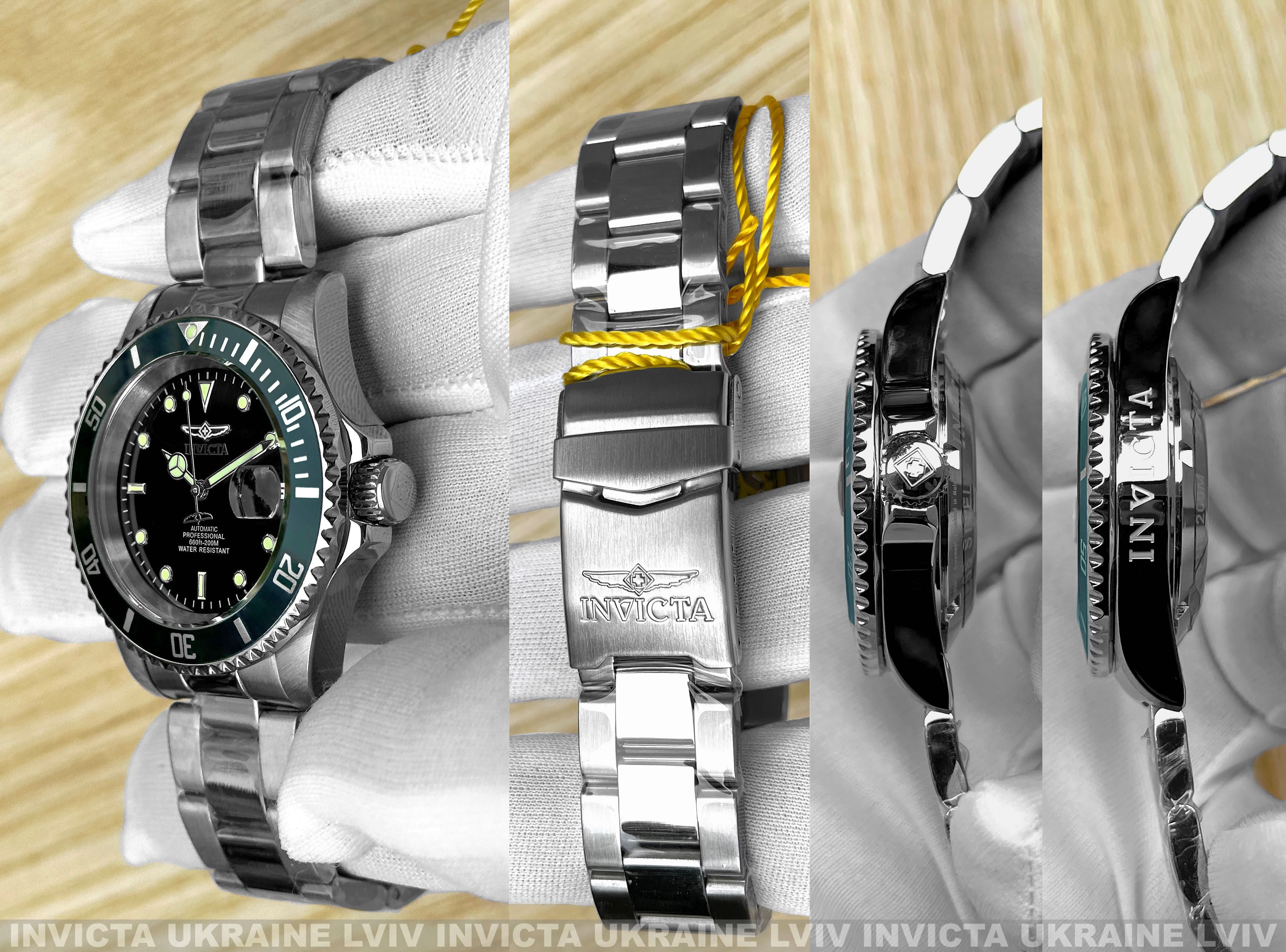 Мужские часы Invicta 35693 Pro Diver Automatic 40 мм. Green 200 MT