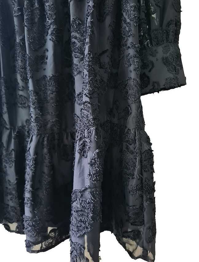 V8780 GALLERY czarna elegancka sukienka 36/38