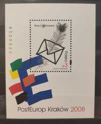 Znaczek blok "PostEurop Kraków 2008"