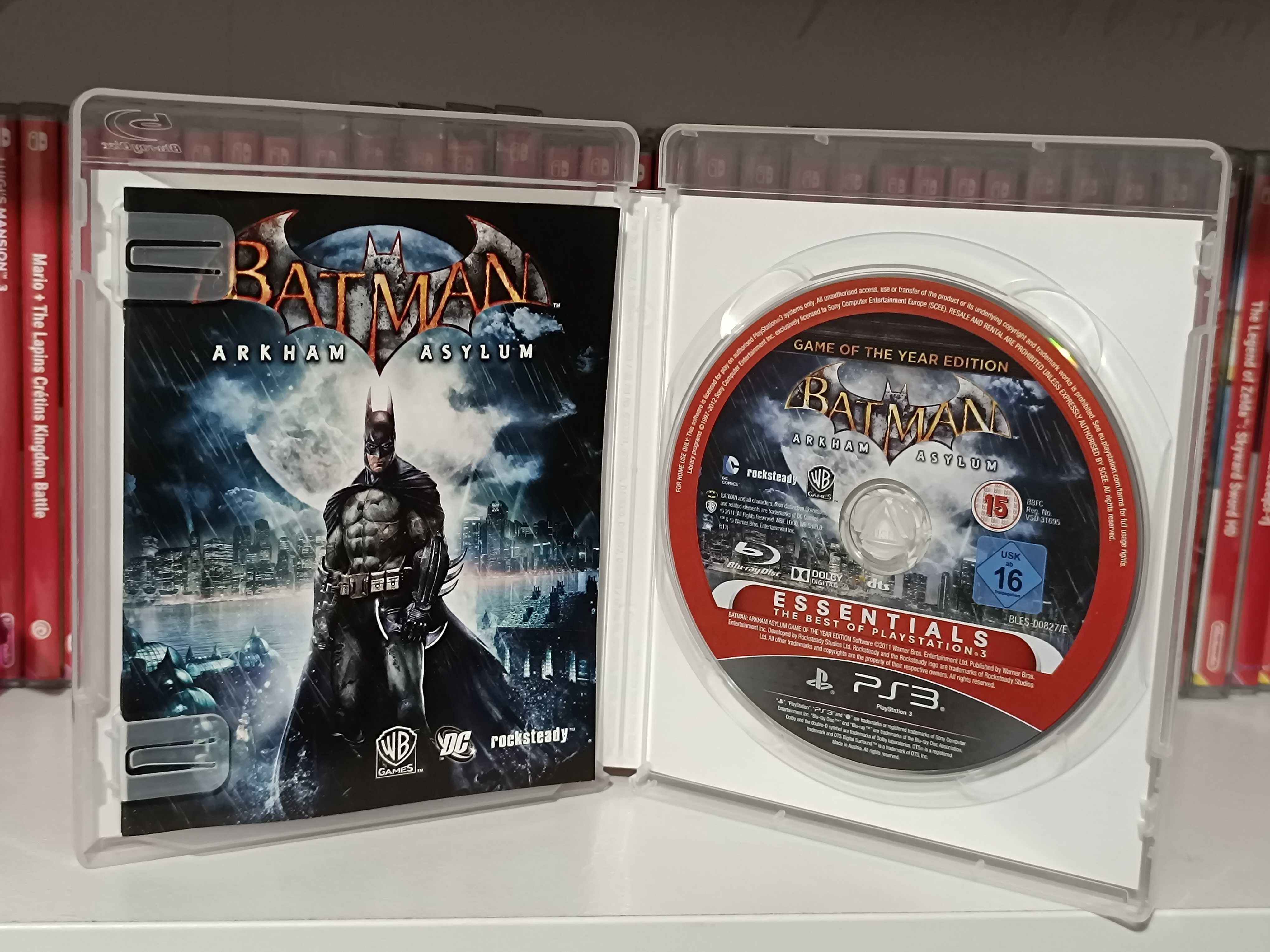 PS3 Jogos Batman Arkham Asylum e Batman Arkham City
