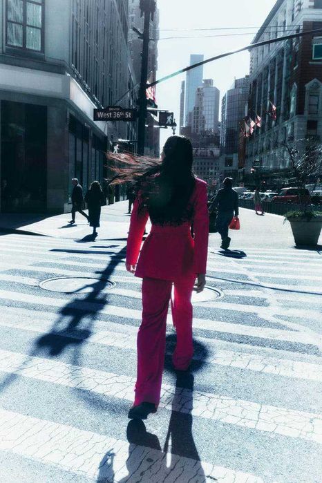 marynarka elegancka zara rozowa xl komunia