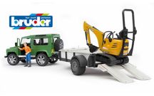 Джип Land Rover 
 з причіпом, 
екскаватором 
та фігуркою Bruder 02593