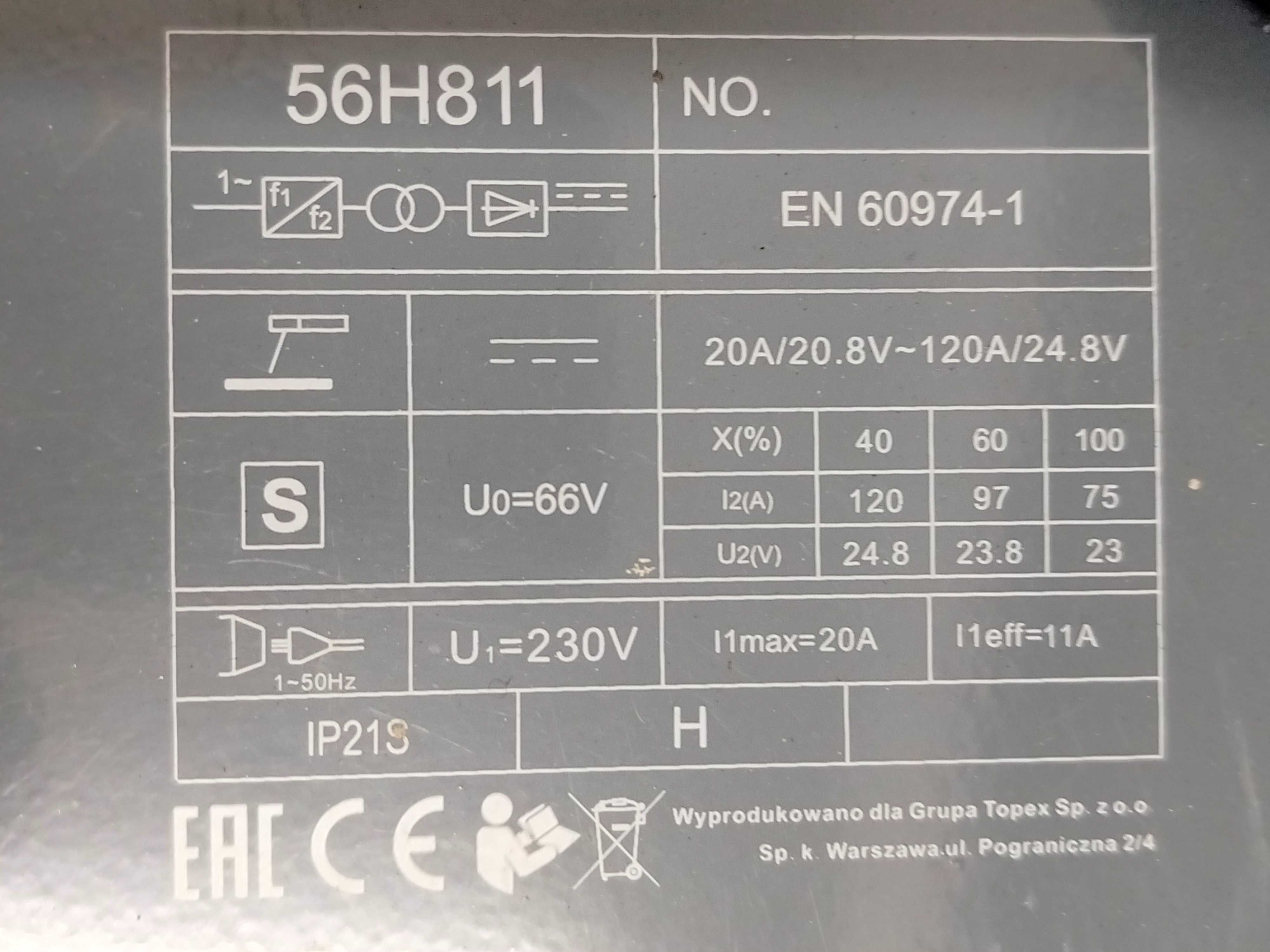 Spawarka inwertorowa GRAPHITE 56H811