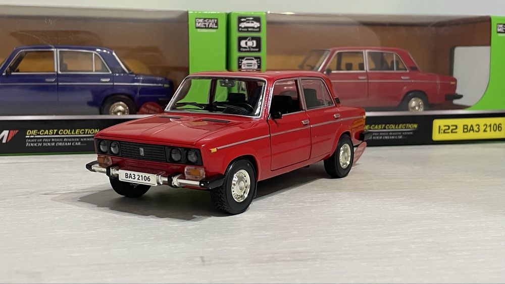 Нова машинка ВАЗ 2106 металева модель іграшка дитяча колекційна 1:22