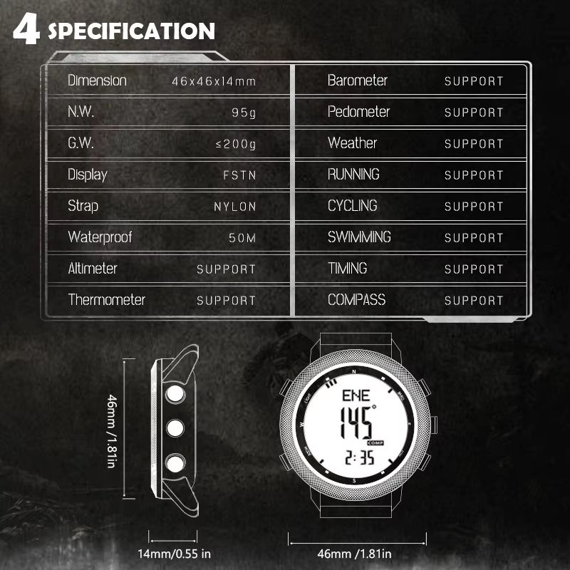 Мужские Тактические часы North EDGE APACHE -46