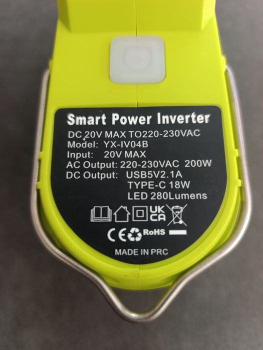 Przetwornica kompatybilna z Ryobi 200W 230V 18V. Nowa