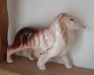 Duża figurka porcelana pies collie szkocki lata 50/60 Coopercraft