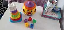 Fisher-Price, Garnuszek na klocuszek, zabawka edukacyjna + piramida
