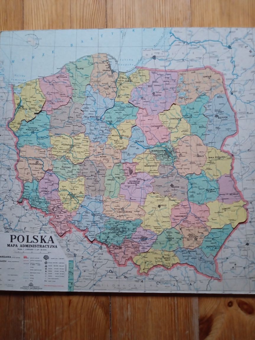 puzle mapa Polski stare województwa
