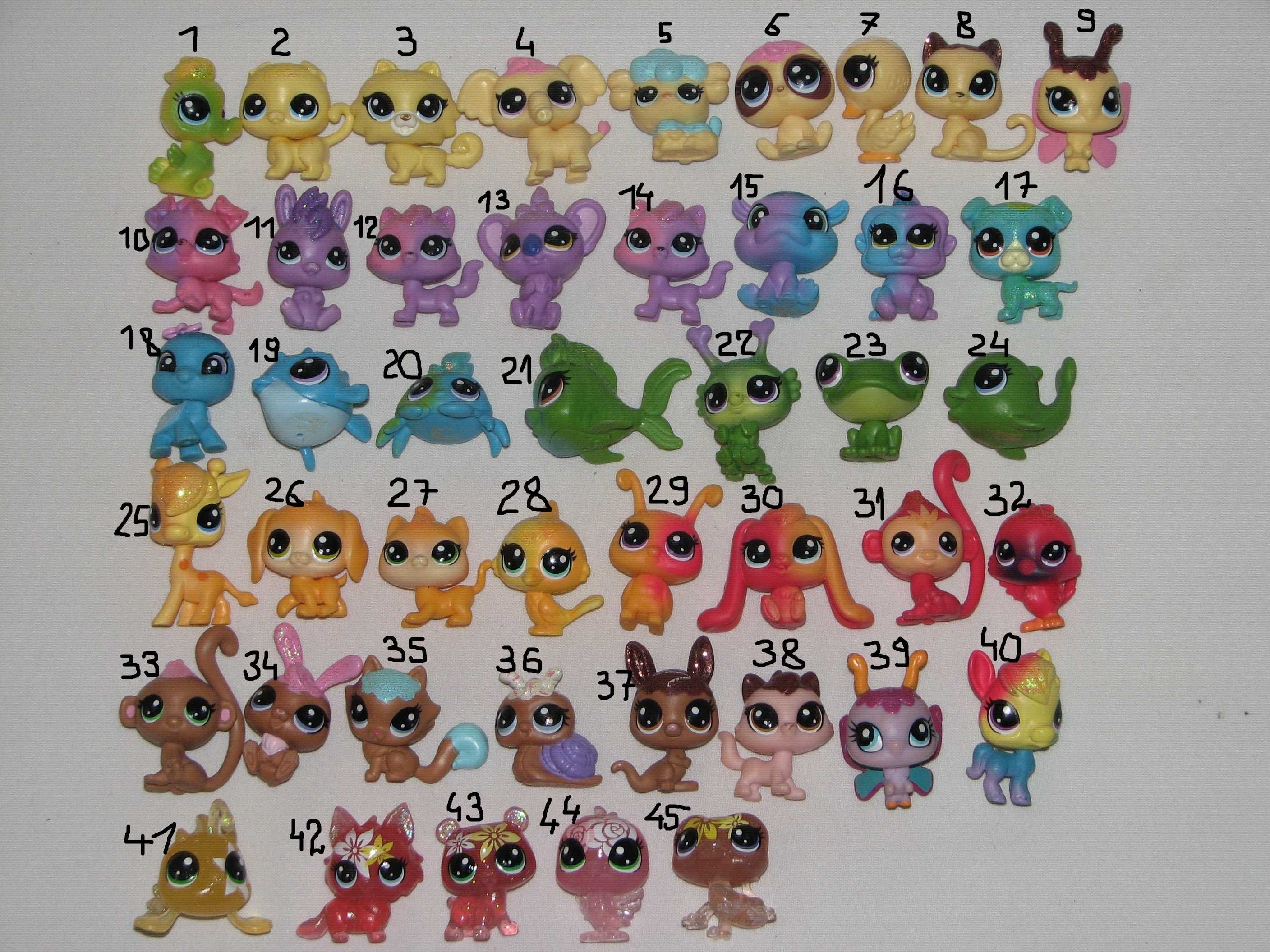 Małe lps z brokatem i kryształowe Littlest pet shop - Hasbro