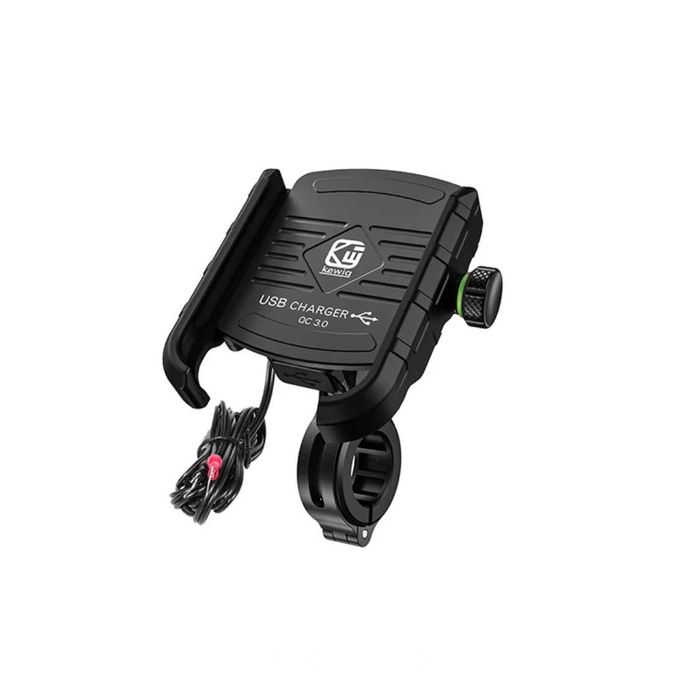 Suporte de Telemóvel para Moto com Carregador Rápido USB 3.0