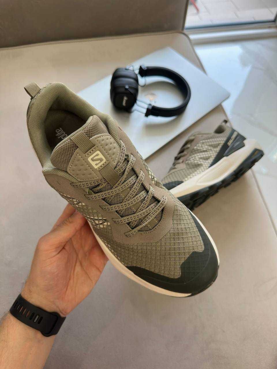 Чоловічі кросівки Salomon Elixir Activ хакі з чорним 6346 ТОП