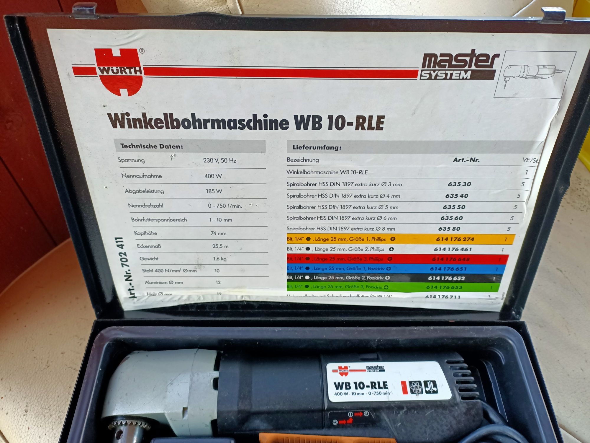 Wiertarka WÜRTH kątowa możliwa zamiana koła R18 5 x 112 passat B 5